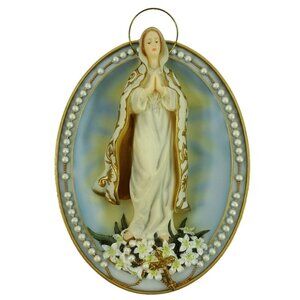 Our Lady of Hope Wall Hanging Virgin Mary Vintage 1998 Catholic Decor